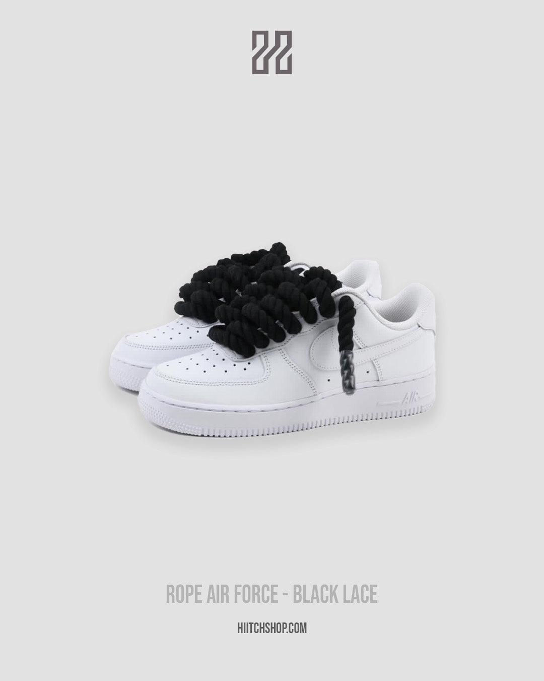Rope Air Force 1 - Black Lace