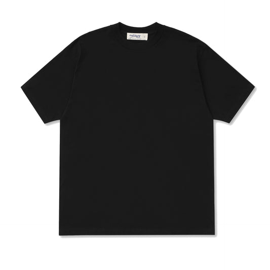 Black Solid Color Round Neck Loose T-Shirt